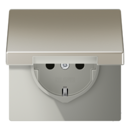 ES1520KL SCHUKO®-розетка 16 A / 250 B ~  JUNG LS 990 нержавеющая сталь