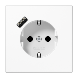 LS1520-18AWW Розетка SCHUKO® 16A с USB-зарядкой тип A 3A – LS (белый)