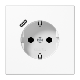 LS1520-18CWW Розетка SCHUKO® 16A с USB-зарядкой тип C 3A – LS (белый)