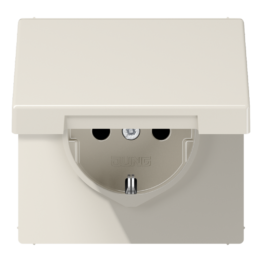 LS1520KL Розетка SCHUKO® 16A с крышкой – LS (слоновая кость)