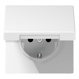 LS1520KLWW Розетка SCHUKO® 16A с крышкой – LS (белый)