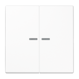 LS995KO5WW Клавиша двойная с окошками – LS (белый)
