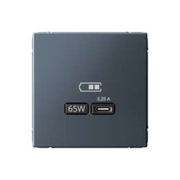 ARTGALLERY USB РОЗЕТКА тип-С 65Вт высокоскор.заряд. QC, PD, механизм, ГРИФЕЛЬ