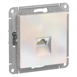 ATLASDESIGN РОЗЕТКА компьютерная RJ45 кат. 6A, механизм, ЖЕМЧУГ