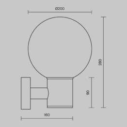 Настенный светильник (бра) Outdoor O598WL-01B