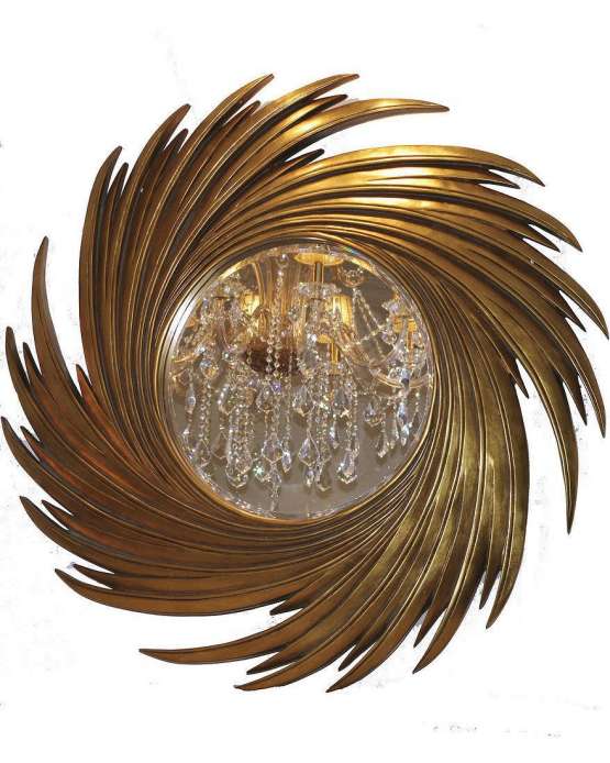 Зеркало в раме “Свирл” 20C. Gold/08