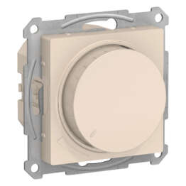 ATLASDESIGN СВЕТОРЕГУЛЯТОР (диммер) поворотно-нажимной, LED, RC, 400Вт, механизм, БЕЖЕВЫЙ