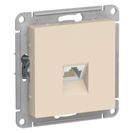 ATLASDESIGN РОЗЕТКА компьютерная RJ45 кат. 6A, механизм, БЕЖЕВЫЙ