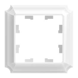 ATLASDESIGN ANTIQUE 1-постовая РАМКА, БЕЛЫЙ