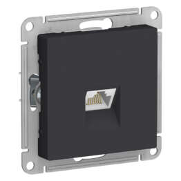 ATLASDESIGN РОЗЕТКА компьютерная RJ45 кат. 6A, механизм, КАРБОН