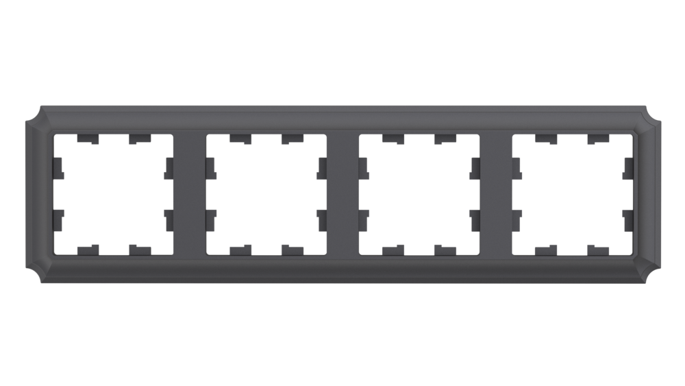 ATLASDESIGN ANTIQUE 4-постовая РАМКА, универсальная, БАЗАЛЬТ