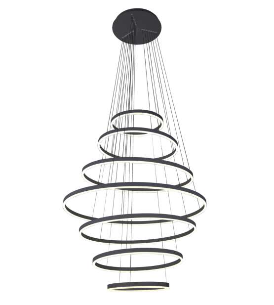 08537,19 Люстра димм. Тор черный Led 284W
