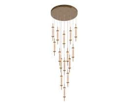 07522-15A,36 Люстра каскадная Данли латунь Led 45w
