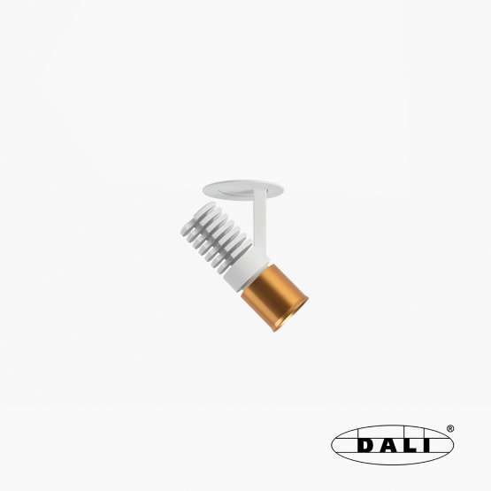 UNO белый/золотой встраиваемый проектор pulldown 8W 37° 2700K CRI90 DALI
