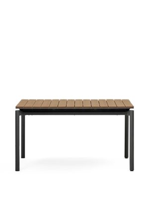 Canyelles Уличный раздвижной стол черный 140 (200) x 90 см