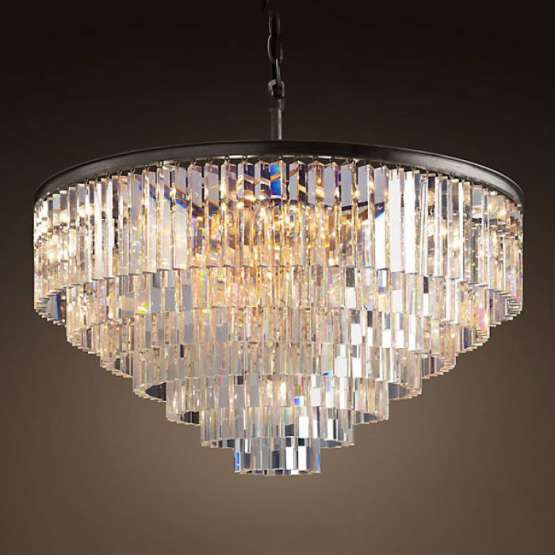 Люстра Rh 1920S Odeon Clear Glass Fringe Chandelier D80 By Imperiumloft — изображение 2