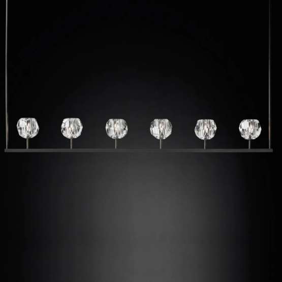 Люстра Boule De Cristal Linear Chandelier 6 Black By Imperiumloft