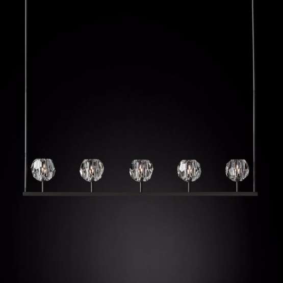Люстра Boule De Cristal Linear Chandelier 5 Black By Imperiumloft