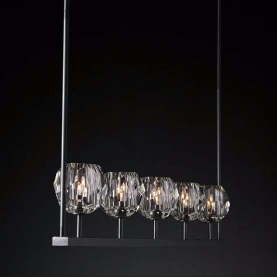 Люстра Boule De Cristal Linear Chandelier 5 Black By Imperiumloft — изображение 2