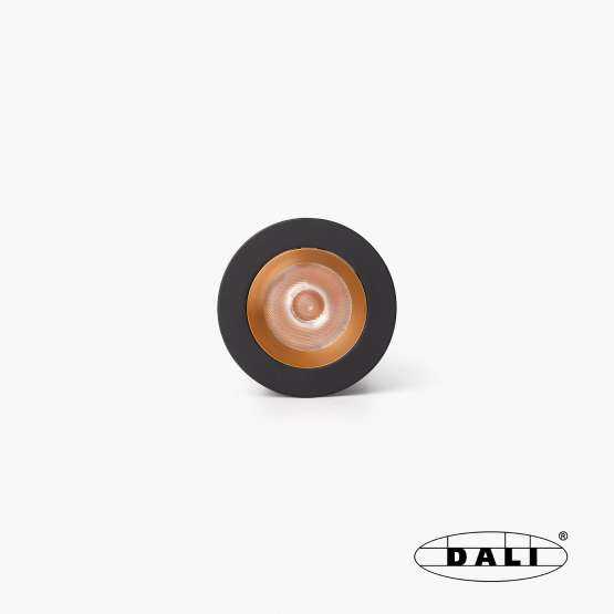 Встраиваемый даунлайт Uno черный/золотой 8W 11° 2700K CRI90 DALI