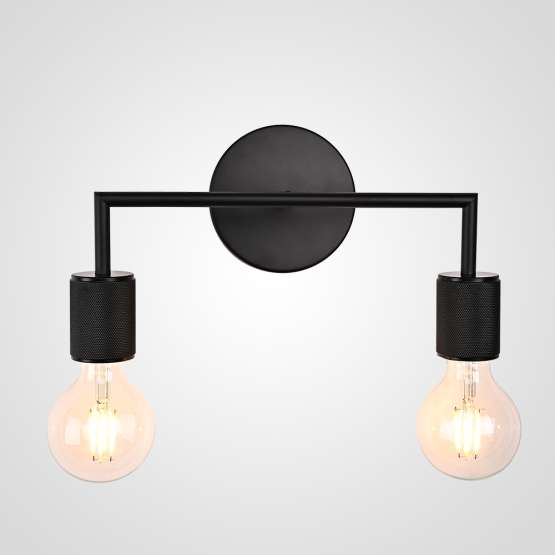 Бра Rh Utilitaire Double Sconce Black By Imperiumloft