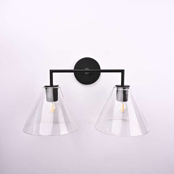 Бра Rh Utilitaire Funnel Shade Double Sconce Black By Imperiumloft — изображение 2
