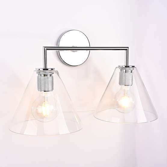 Бра Rh Utilitaire Funnel Shade Double Sconce Silver By Imperiumloft — изображение 2