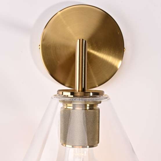 Бра Rh Utilitaire Funnel Shade Single Sconce Brass By Imperiumloft — изображение 2
