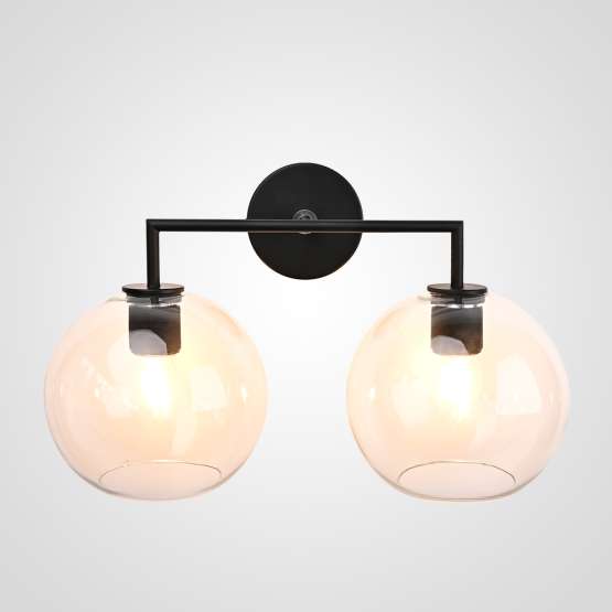 Бра Rh Utilitaire Globe Shade Double Sconce Black By Imperiumloft