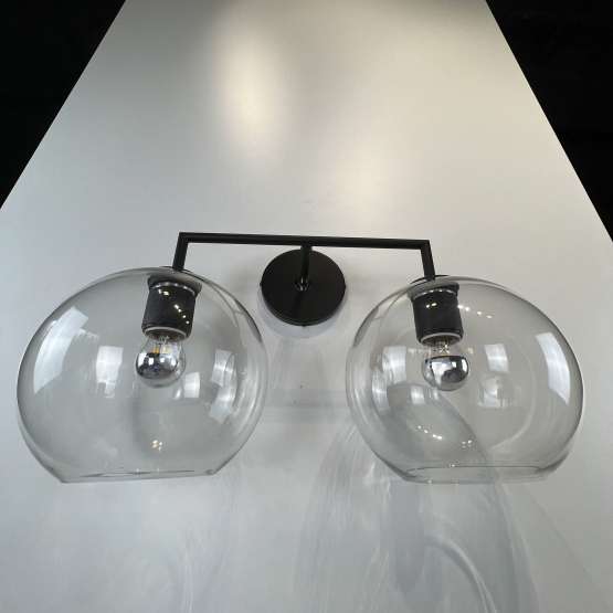 Бра Rh Utilitaire Globe Shade Double Sconce Black By Imperiumloft — изображение 3