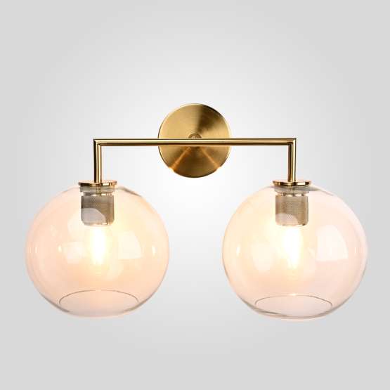 Бра Rh Utilitaire Globe Shade Double Sconce Brass By Imperiumloft
