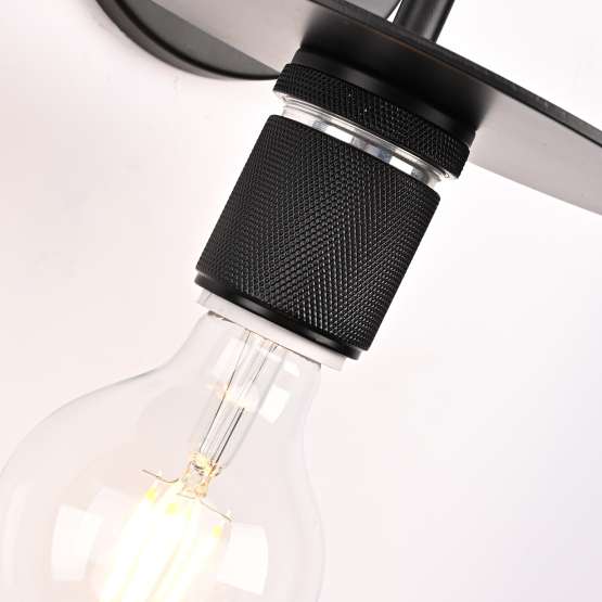 Бра Rh Utilitaire Knurled Disk Shade Sconce Black By Imperiumloft — изображение 2