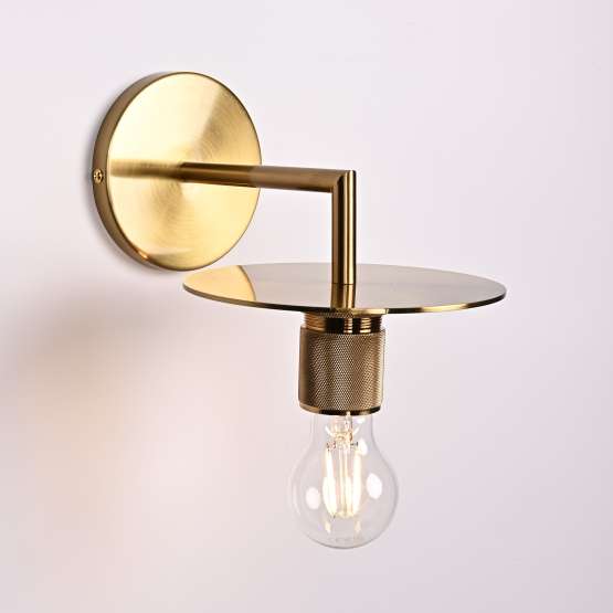 Бра Rh Utilitaire Knurled Disk Shade Sconce Brass By Imperiumloft — изображение 2
