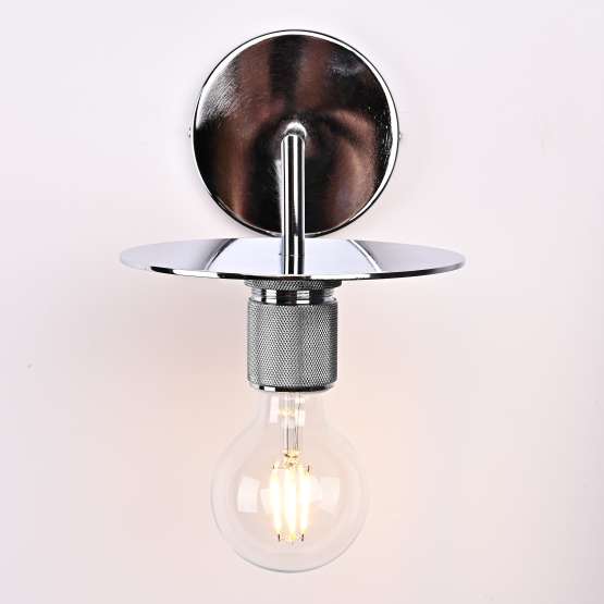 Бра Rh Utilitaire Knurled Disk Shade Sconce Silver By Imperiumloft — изображение 2