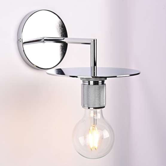 Бра Rh Utilitaire Knurled Disk Shade Sconce Silver By Imperiumloft — изображение 3