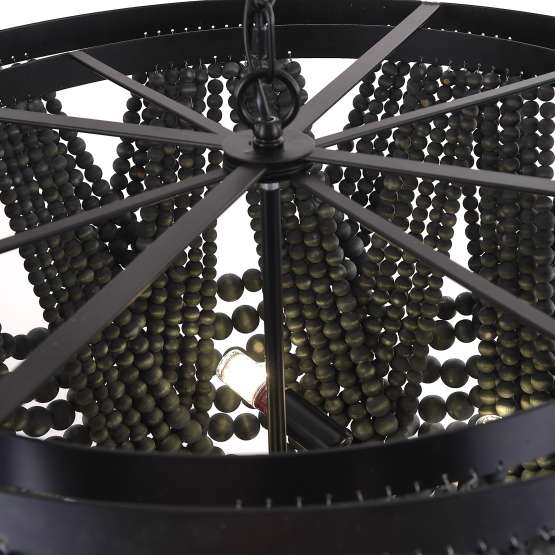 Люстра Amelia Wood Bead Chandelier By Imperiumloft — изображение 3