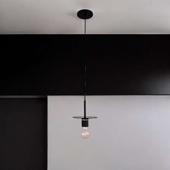 Подвесной Светильник Rh Utilitaire Disk Shade Pendant Black By Imperiumloft — изображение 2