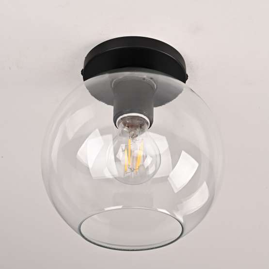 Потолочный Светильник Rh Utilitaire Globe Shade Flushmount Black By
                    Imperiumloft — изображение 2
