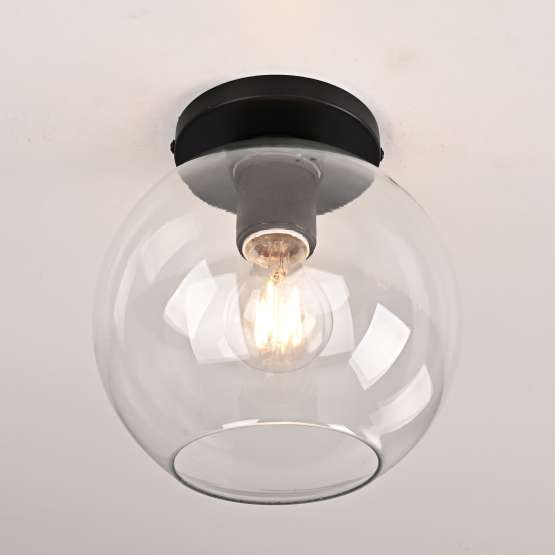 Потолочный Светильник Rh Utilitaire Globe Shade Flushmount Black By
                    Imperiumloft — изображение 3