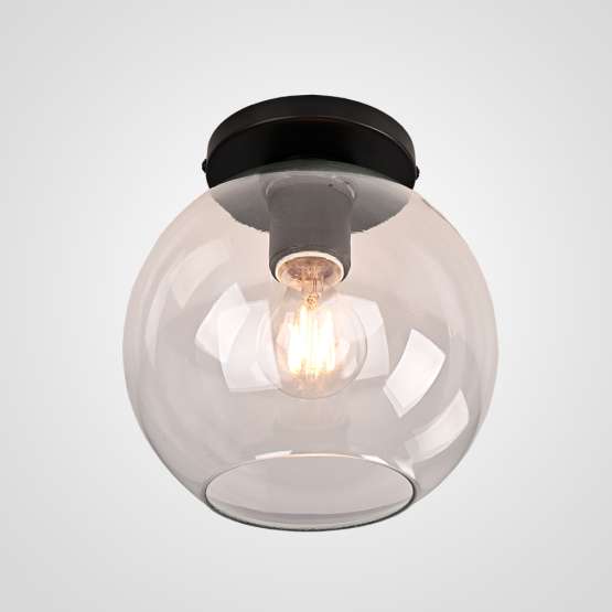 Потолочный Светильник Rh Utilitaire Globe Shade Flushmount Black By
                    Imperiumloft