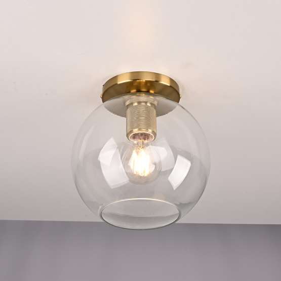 Потолочный Светильник Rh Utilitaire Globe Shade Flushmount Brass By
                    Imperiumloft — изображение 2