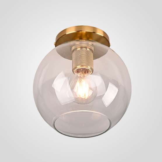 Потолочный Светильник Rh Utilitaire Globe Shade Flushmount Brass By
                    Imperiumloft
