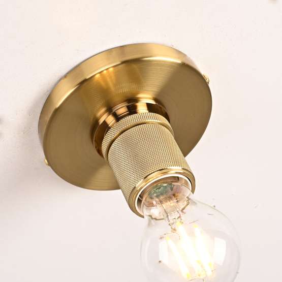 Потолочный Светильник Rh Utilitaire Socket Flushmount Brass By Imperiumloft — изображение 3