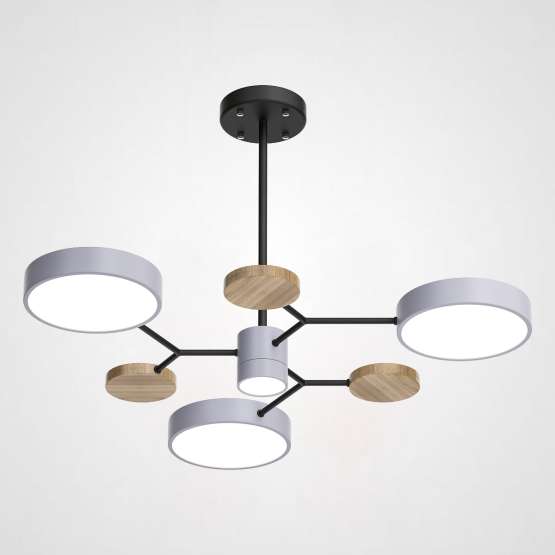 Люстра На Штанге Meade 4 Lamps Grey By Imperiumloft