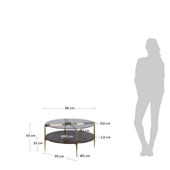 Кофейный столик Kamilah Ø 84 cm — изображение 2