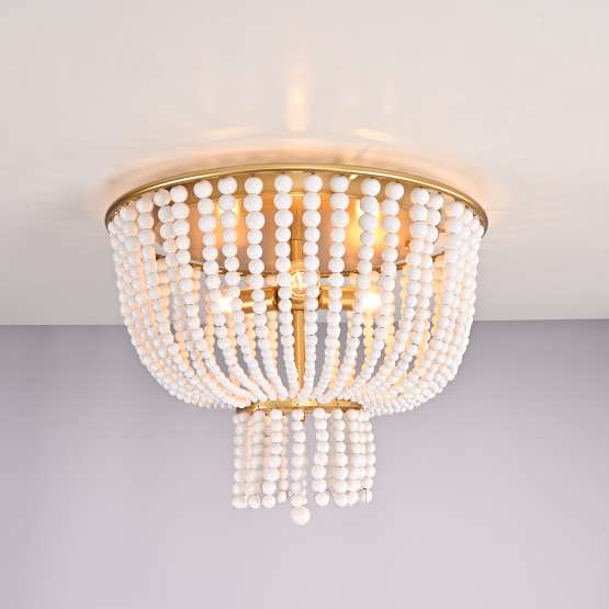 Люстра Jacqueline Clear Flush-Mount Brass By Imperiumloft