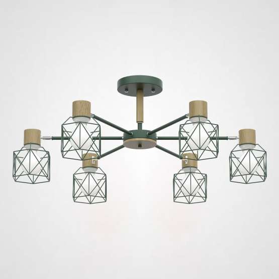 Потолочная Люстра Corf B3 Green 6 Lamps By Imperiumloft