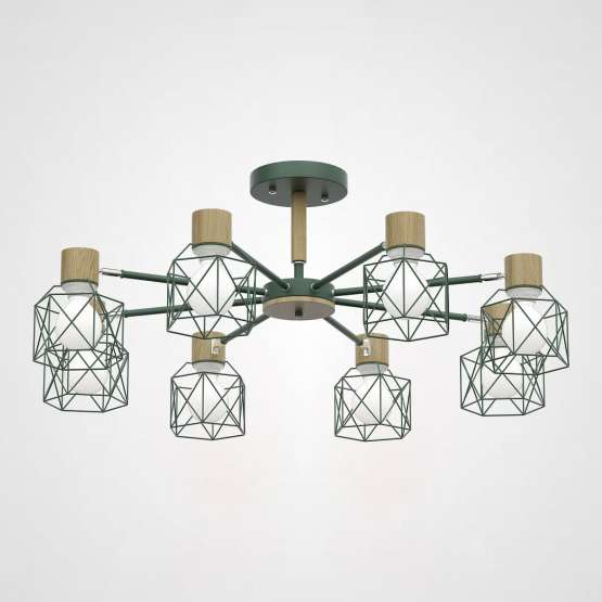 Потолочная Люстра Corf B3 Green 8 Lamps By Imperiumloft