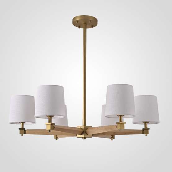 Люстра Jorgenson D85 White/Light Wood By Imperiumloft