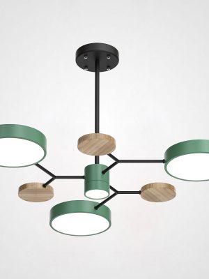 Люстра На Штанге Meade 4 Lamps Green By Imperiumloft